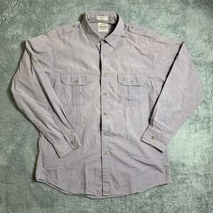 Saugatuck Dry Goods Button Up Shirt Men’s Medium Lavender Utility Work Shirt